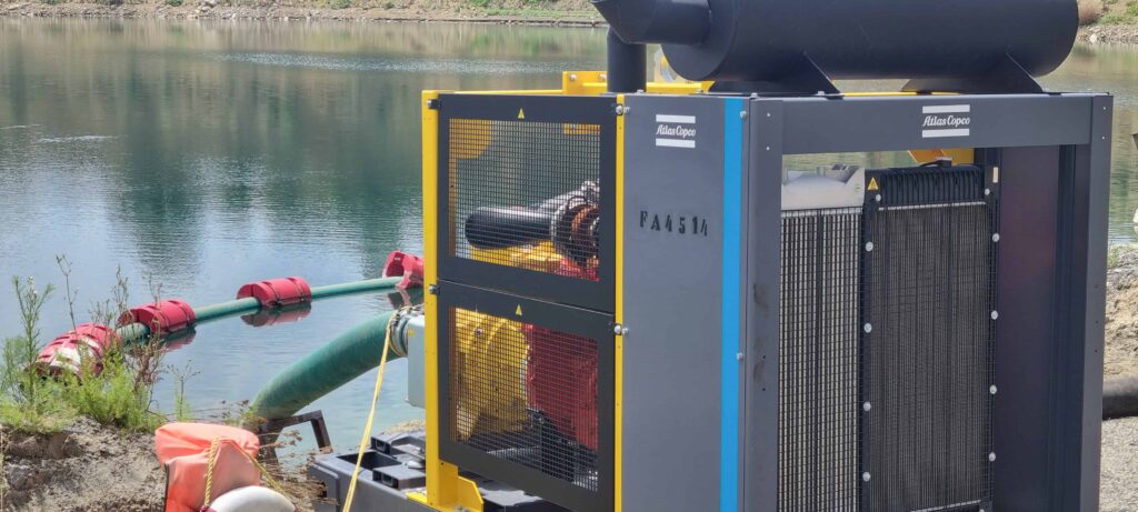 The Atlas Copco PAC H high head diesel driven pump.