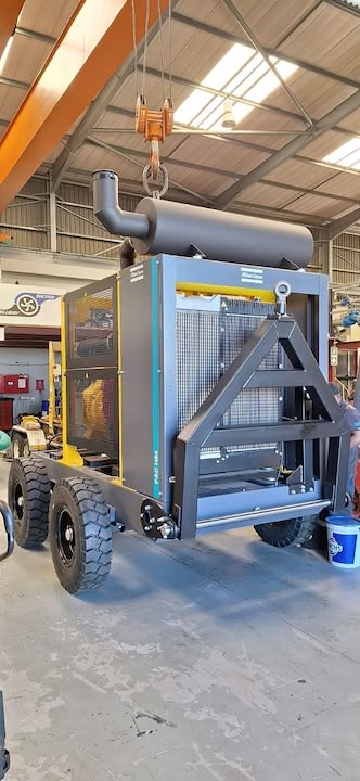 Drawing on its extensive experience, IPR builds customised diesel-driven pump sets like this one featuring an Atlas Copco PAC H64.